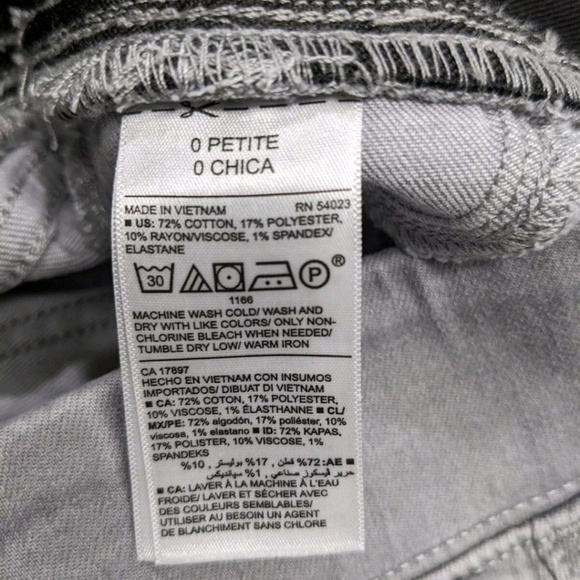 NWT Old Navy Rockstar Mid Rise Pants Pull On 0P Petite Gray P0 - Picture 5 of 8